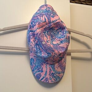 Lilly Pulitzer runaround Pink and Blue Patterned Cap